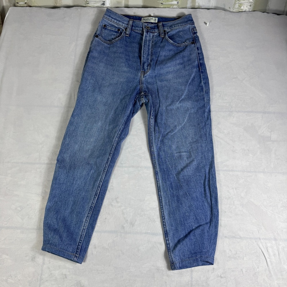 Abercrombie & Fitch Womens‎ Ankle Jeans Blue Straight Leg Ultra High Rise 26/2xs